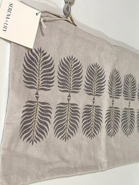 NWT Serena & Lily Granada Pillow Cover (12”x21”) Fog